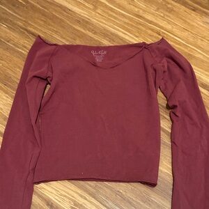 Brandy Women's Off-Shoulder Maroon Top